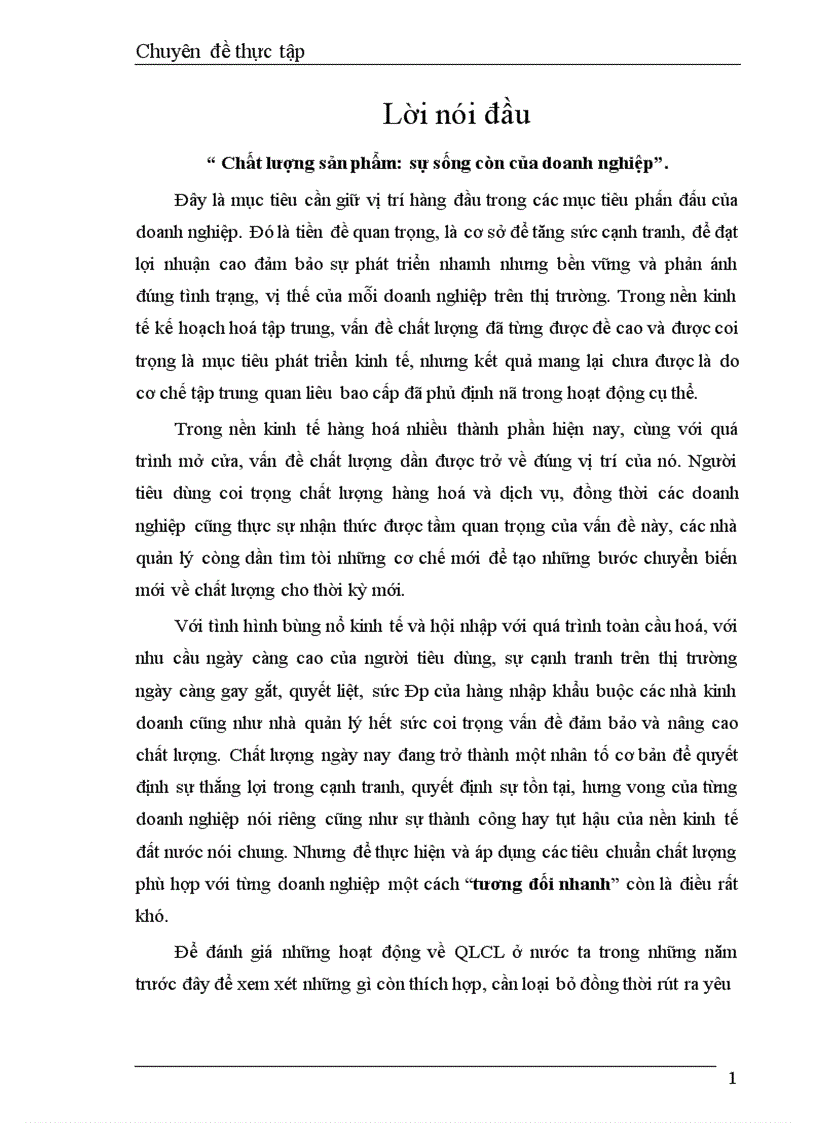 Những giải pháp cơ bản nâng cao hiệu quả quản lý chất lượng trong sản xuất kinh doanh của Công ty quan hệ quốc tế đầu tư sản xuất 1