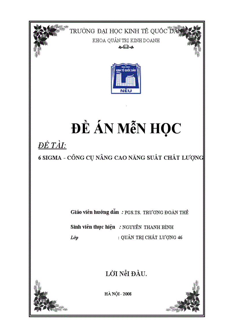 6 sigma công cụ nâng cao năng suất chất lượng