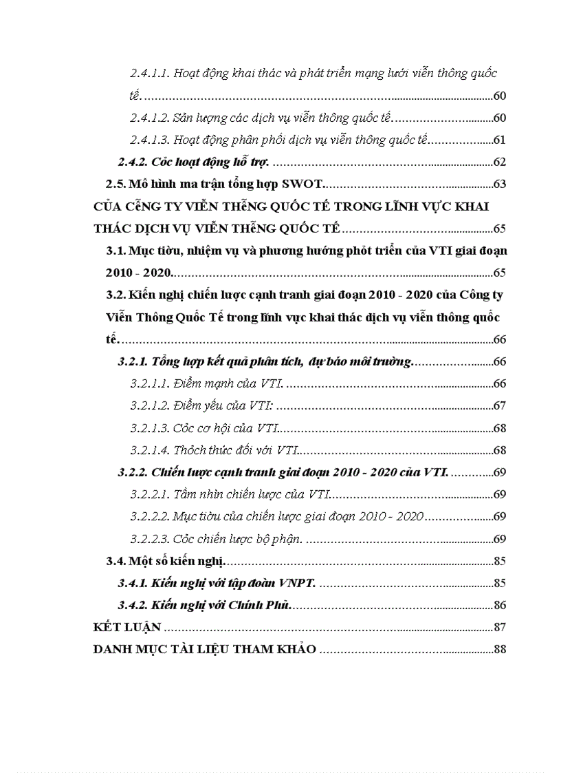 Xây dựng chiến lược cạnh tranh giai đoạn 2010 - 2020 của công ty Viễn Thông Quốc Tế trong lĩnh vực khai thác dịch vụ viễn thông quốc tế