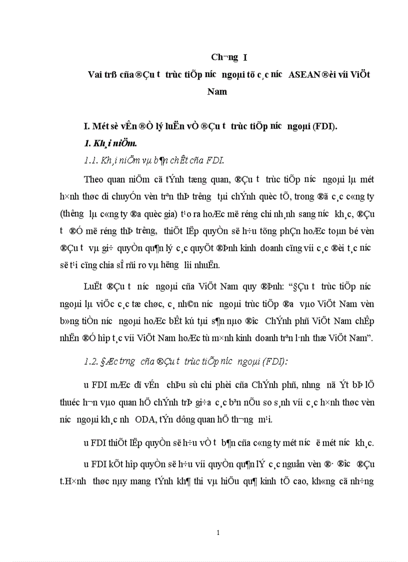 Một số giải pháp nhằm phát triển dòng FDI của các nước ASEAN vào Việt Nam