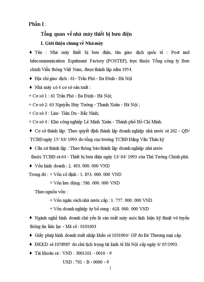 Báo cáo thực tập tại nhà máy thiết bị bưu điện 1