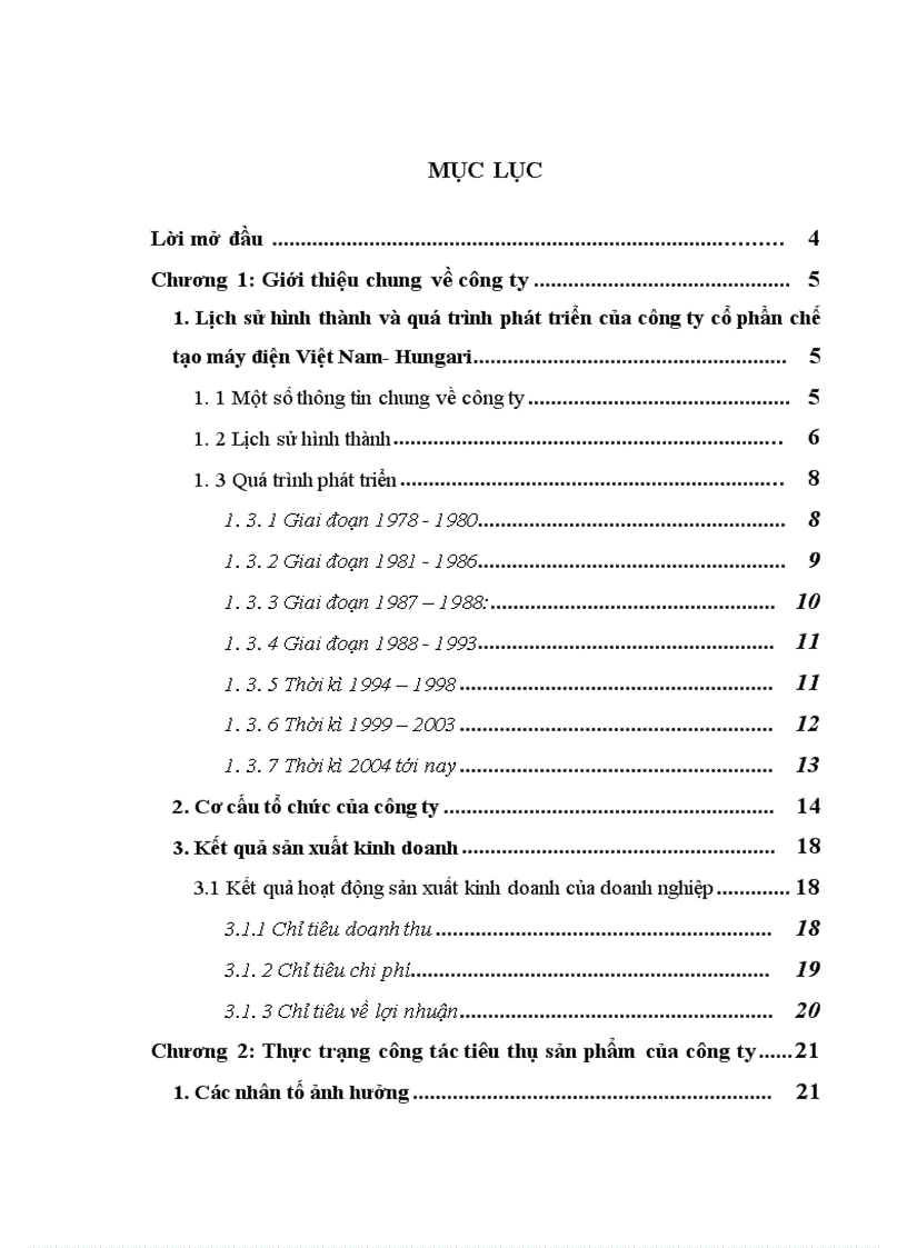 Những giải pháp thúc đẩy hoạt động tiêu thụ sản phẩm của công ty chế tạo máy điện Việt Nam Hungari