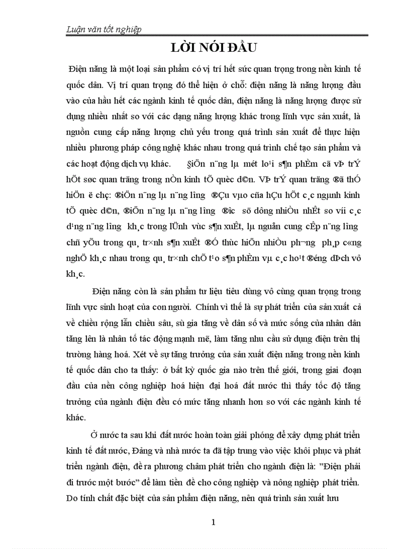 Một số biện pháp chủ yếu nhằm giảm tổn thất điện năng trong quản lý truyền tải và phân phối điện năngcủa công ty điện lực Hà nội 1