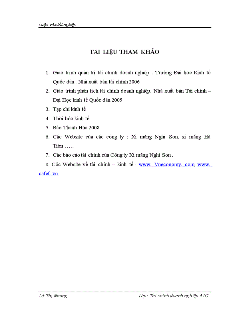 Giải pháp tăng lợi nhuận tại công ty Xi măng Nghi Sơn