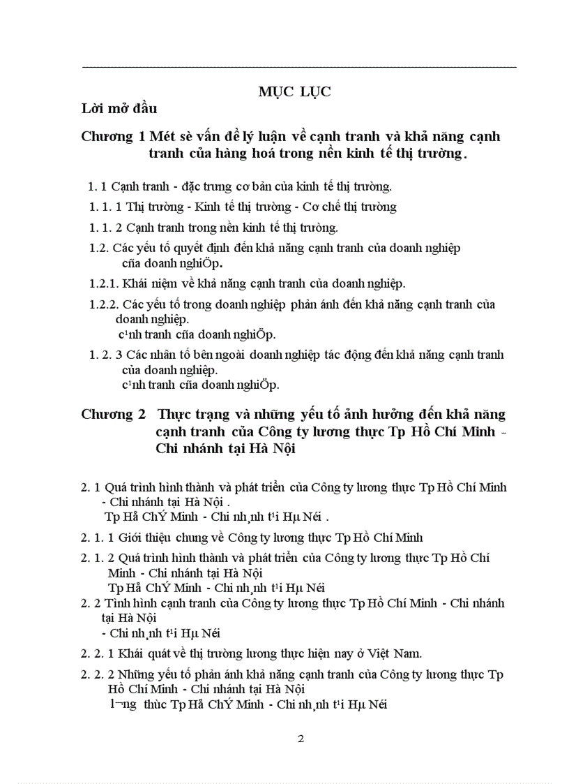 Một số biện pháp nâng cao khả năng cạnh tranh của Công ty lương thực TP HCM chi nhánh tại Hà Nội 1