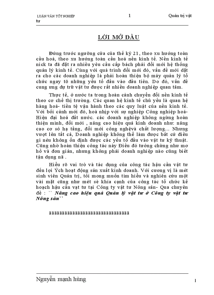 Hiệu quả sử dụng vật tư kỹ thuật 1