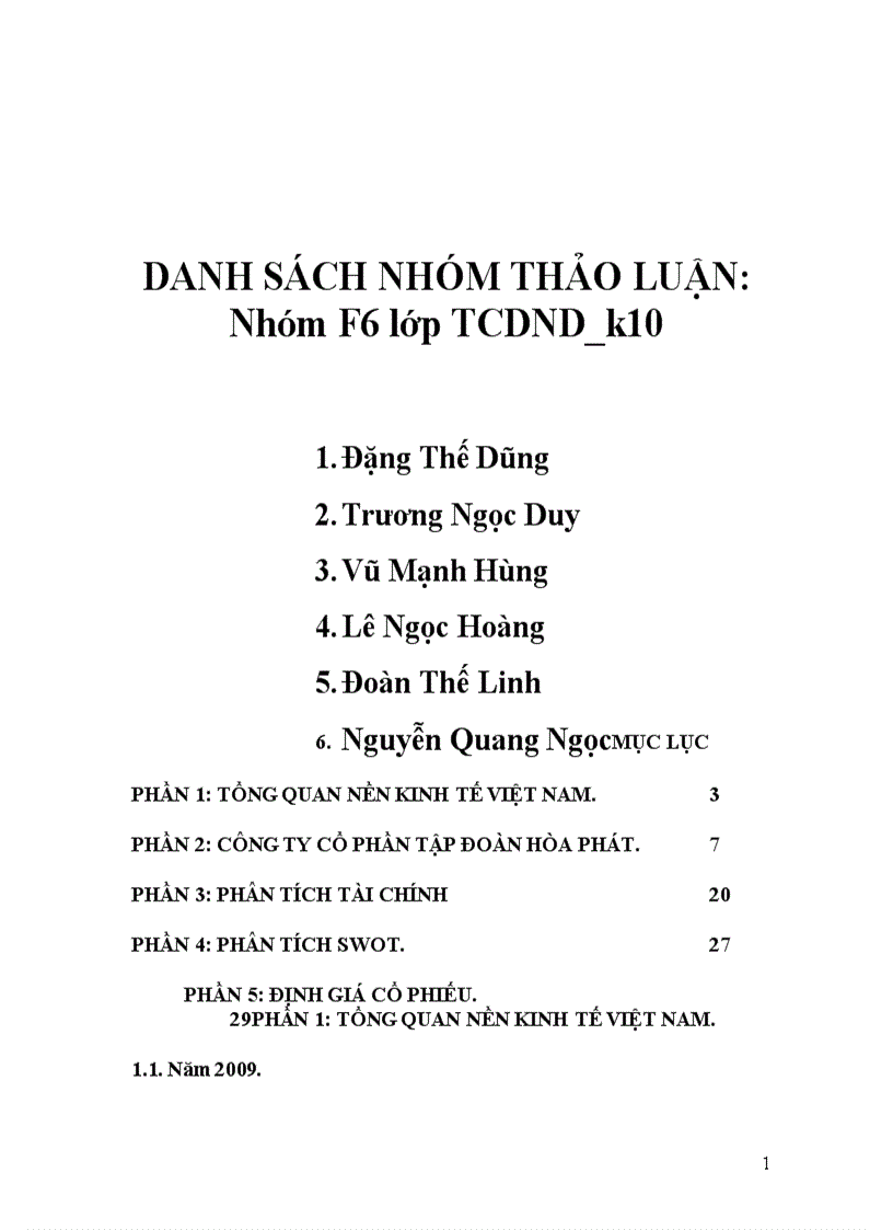 Tình trạng hoạt động kinh doanh của Công ty cổ phần tập đoàn Hòa Phát