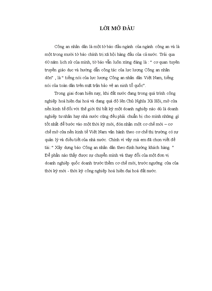 Xây dựng báo Công an nhân dân theo định hướng khách hàng