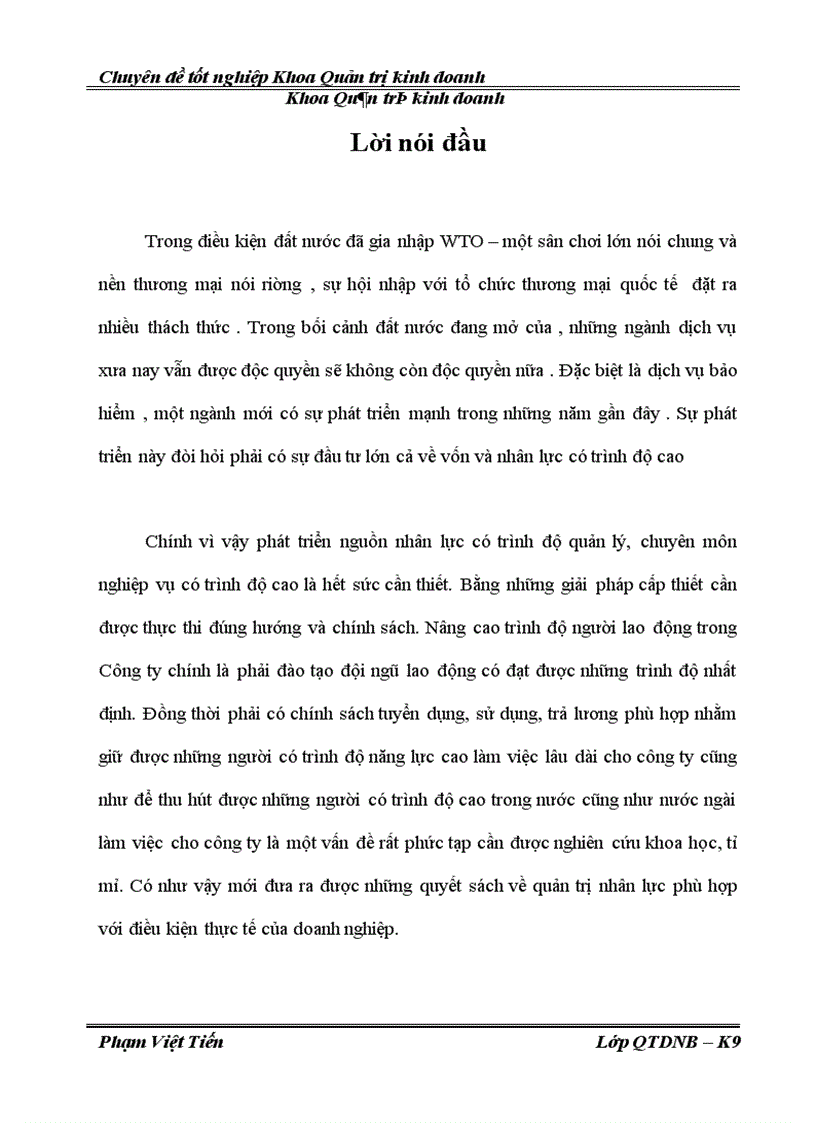 Thực trạng và giải pháp giúp nâng cao hiệu quả sử dụng người lao động của công ty bảo hiểm nhân thọ Cathay Việt Nam