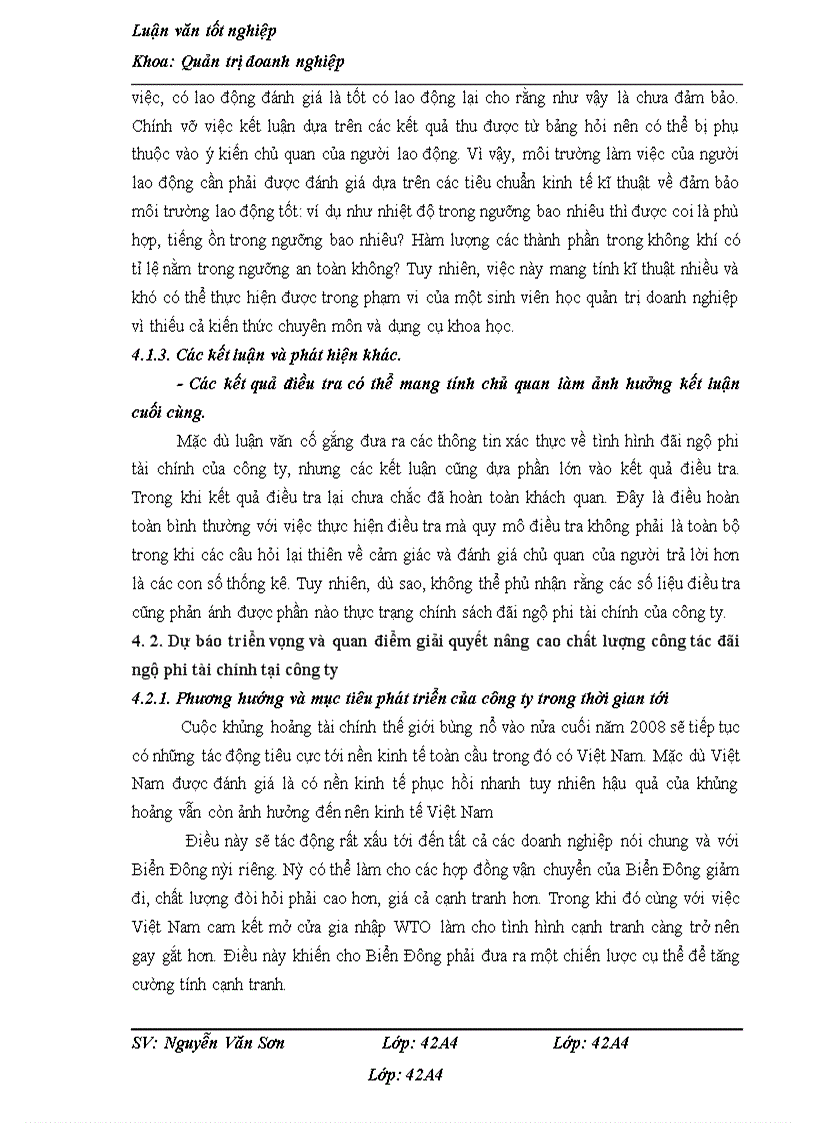 Một số giải pháp nhằm hoàn thiện công tác quản lý nhân lực tại các đội tàu container ở công ty vận tải Biển Đông
