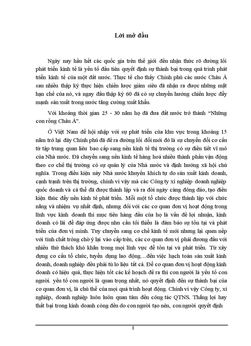 Một số biện pháp nhằm nâng cao công tác quản lý nhân sự tại Công ty Đầu tư Xây lắp Thương mại Hà Nội