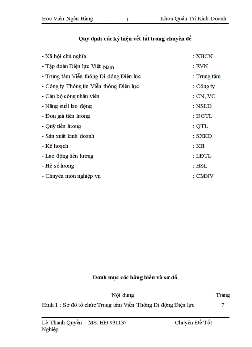 Thực trạng phương pháp trả lương tại Trung tâm viễn thông di động điện lực