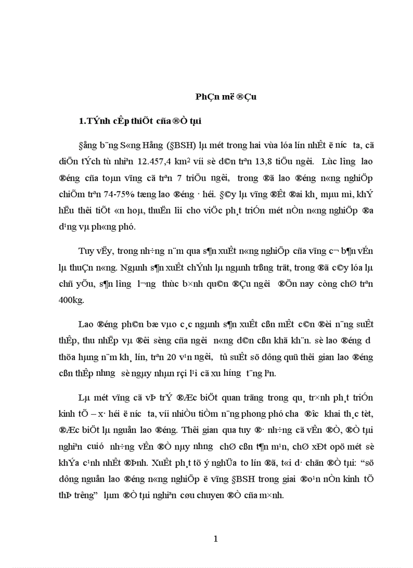 Phương hướng và các giải pháp nhằm nâng cao hiệu quả sử dụng nguồn lao động ĐBSH trong giai đoạn 2003 2010