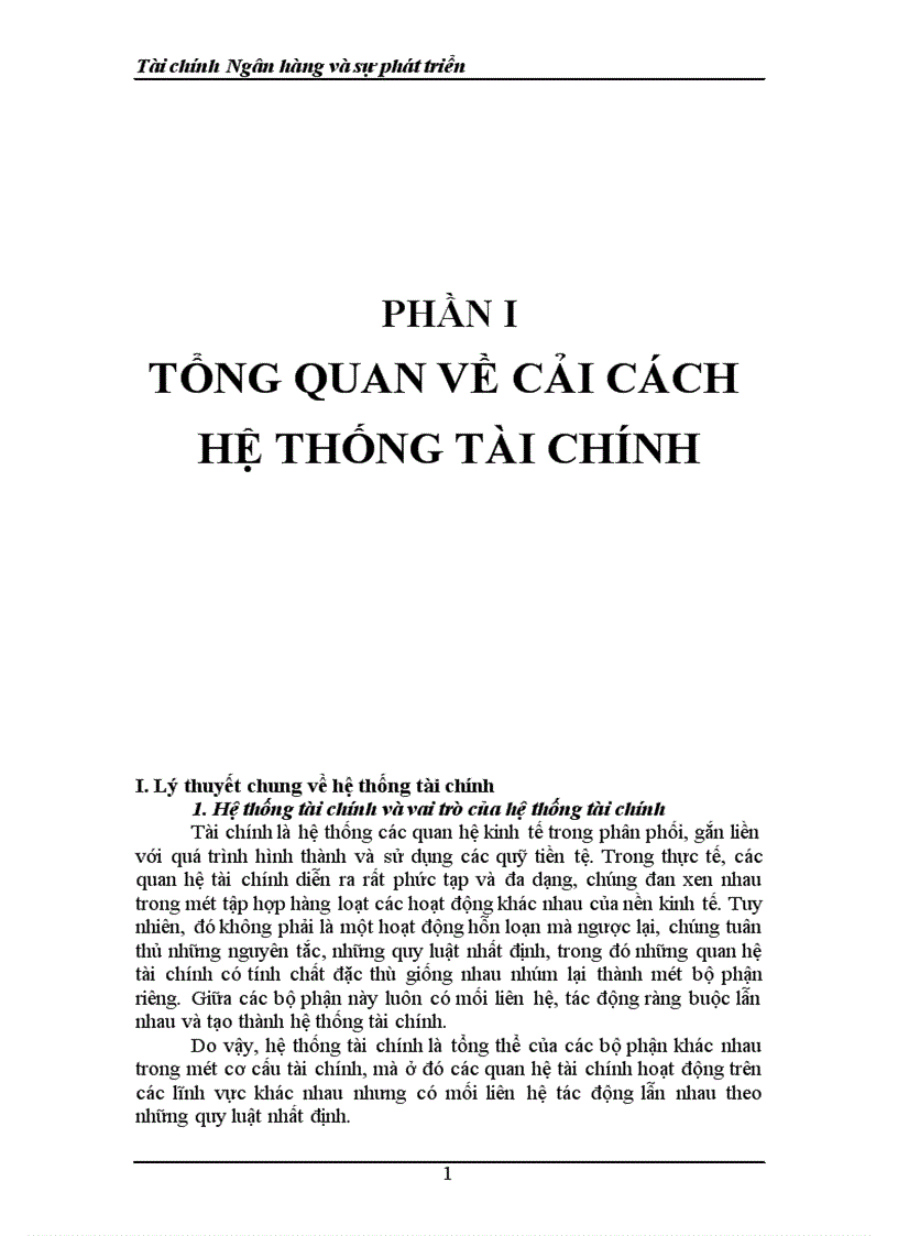 Một số kiến nghị về cải cách hệ thống tài chính ở Việt Nam