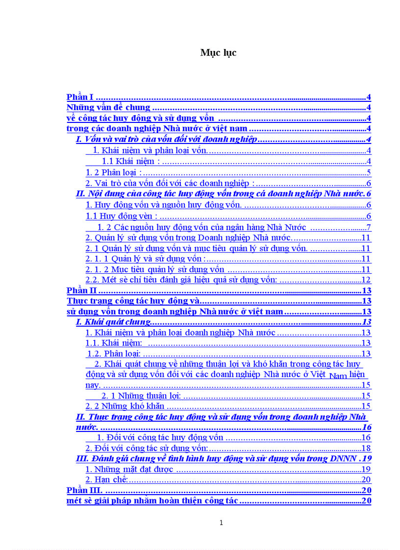 Thực trạng và giải pháp hoàn thiện công tác huy động và sử dụng vốn trong các Doanh nghiệp Nhà nuớc ở Việt Nam 1