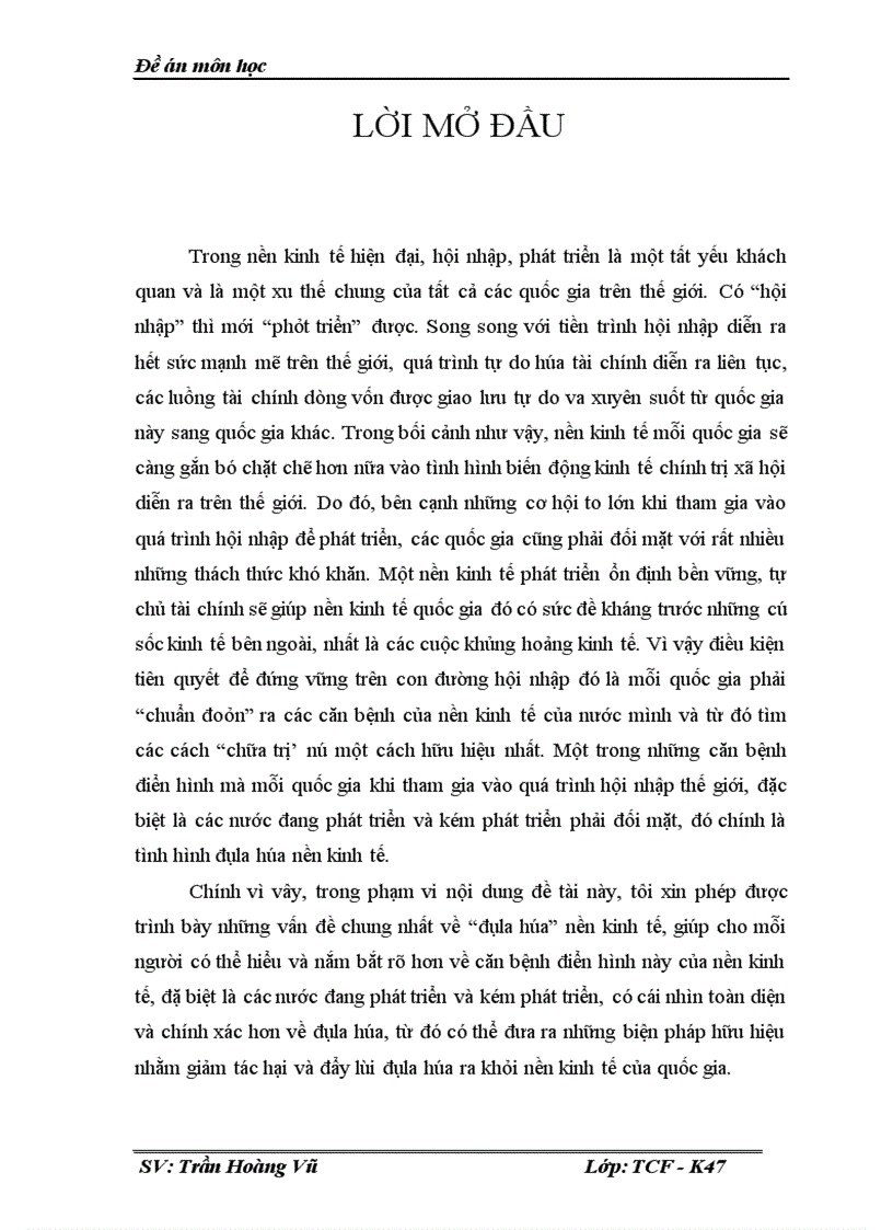 Tác động của Đôla hóa