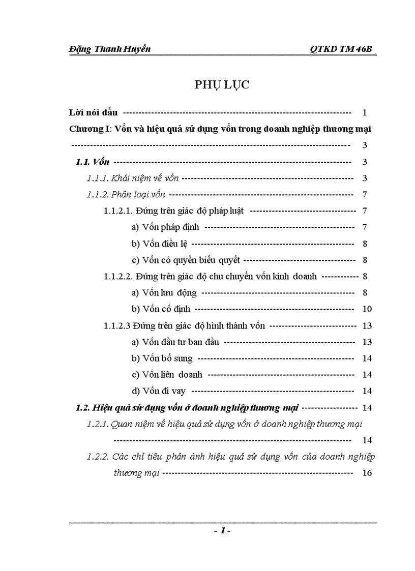 Một số giải pháp nâng cao hiệu quả sử dụng vốn tại Công ty cổ phần lương thực Hà Sơn Bình