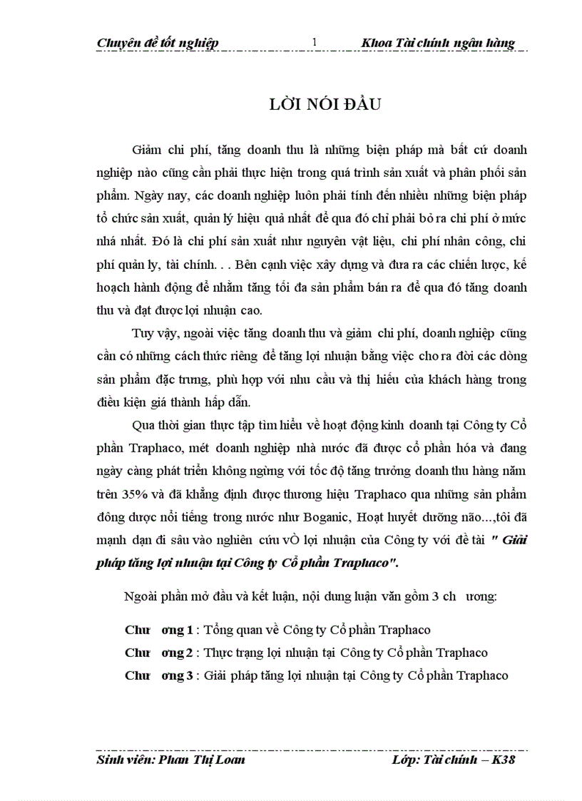 Giải pháp tăng lợi nhuận tại Công ty Cổ phần Traphaco