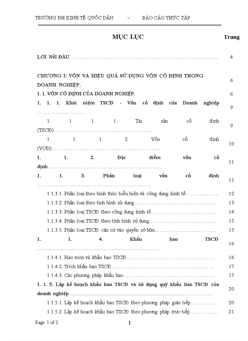 Giải pháp nâng cao hiệu quả sử dụng vốn cố định tại Công ty TNHH Đầu tư và Phát triển Bình Minh