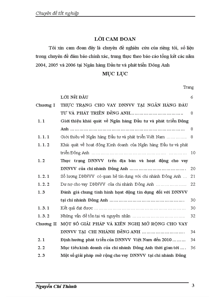 Giải pháp mở rộng cho vay doanh nghiệp nhỏ và vừa tại Ngân hàng Đầu tư và Phát triển Đông Anh