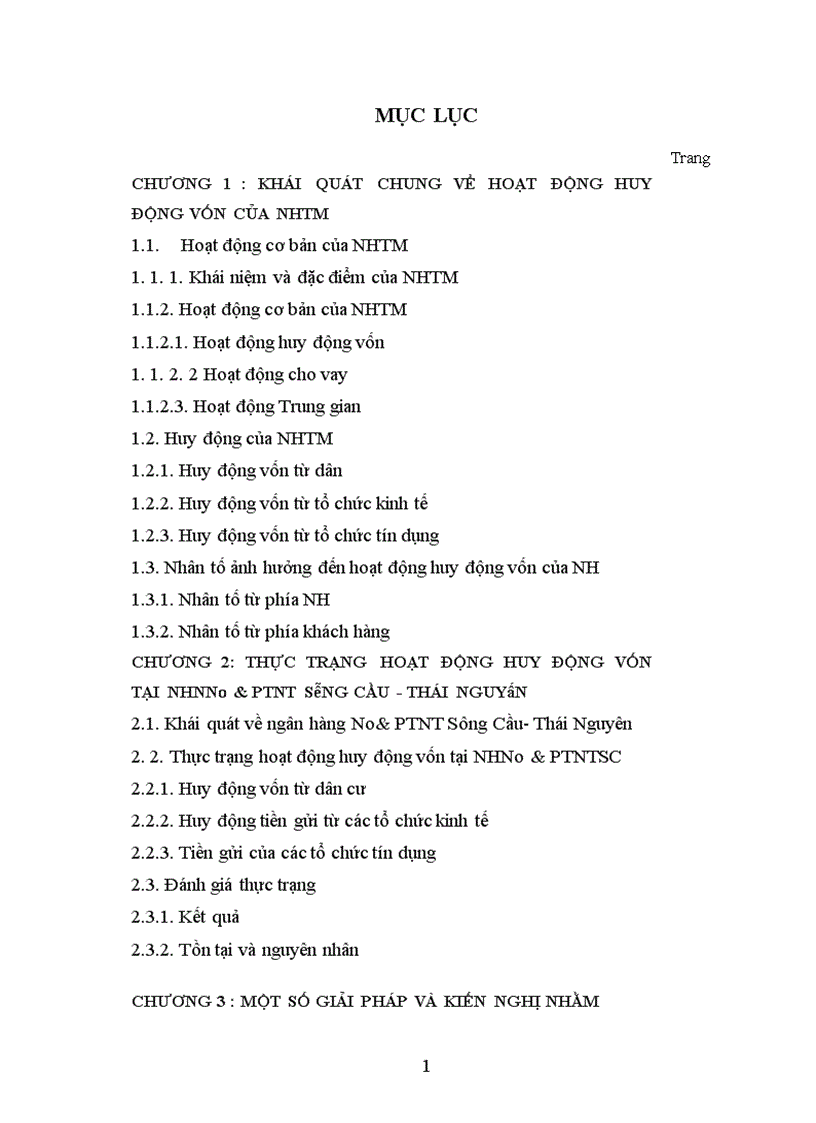 Mở rộng huy động vốn tại NHNo PTNT Sông Cầu Thái Nguyên 1