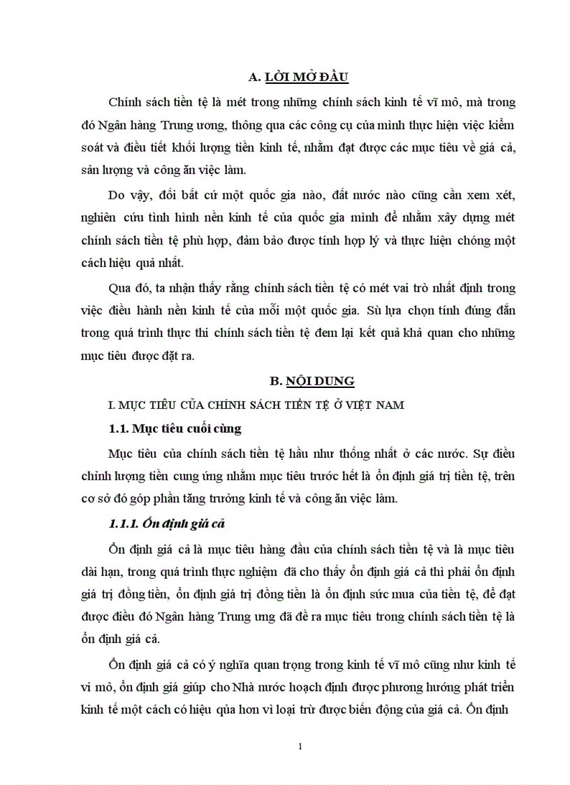 Quan điểm định hướng và các giải pháp thực thi CSTT 1