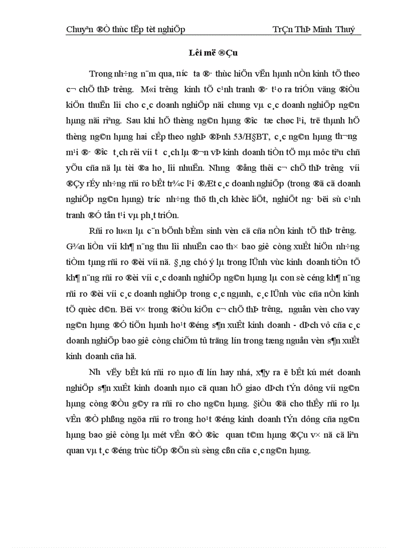 Thực trạng chất lượng tín dụng của ngân hàng TMCP Phương Nam