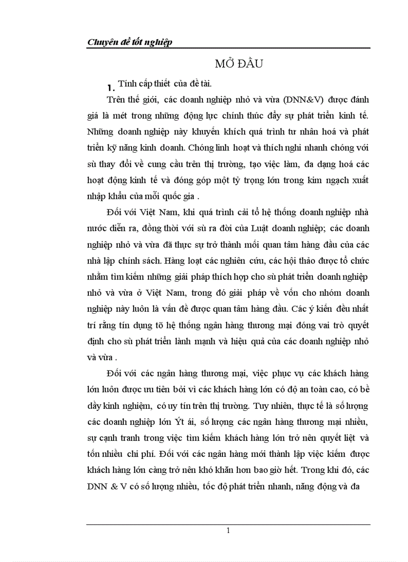 Giải pháp nâng cao hiệu quả tín dụng đối với các doanh nghiệp nhỏ và vừa tại Ngân hàng thương mại cổ phần các doanh nghiệp ngoài quốc doanh Việt Nam 1