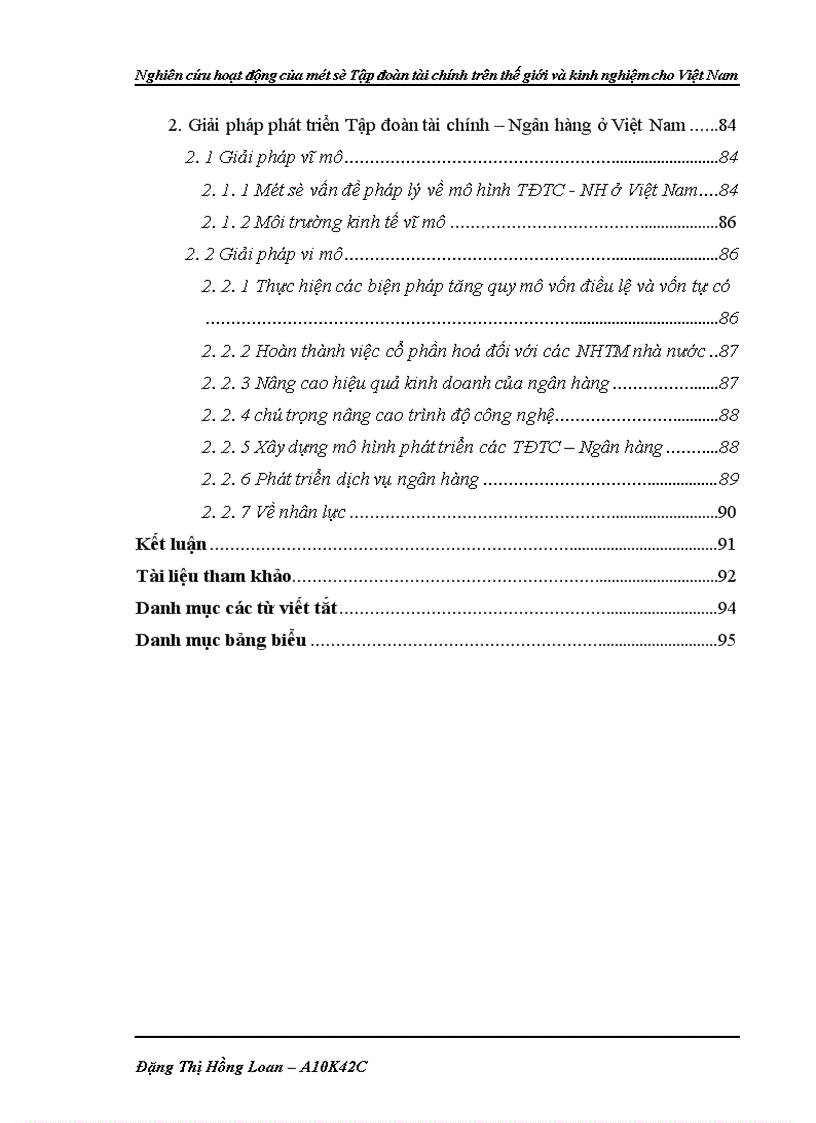 Nghiên cứu hoạt động của một số Tập đoàn tài chính trên thế giới và kinh nghiệm cho Việt Nam