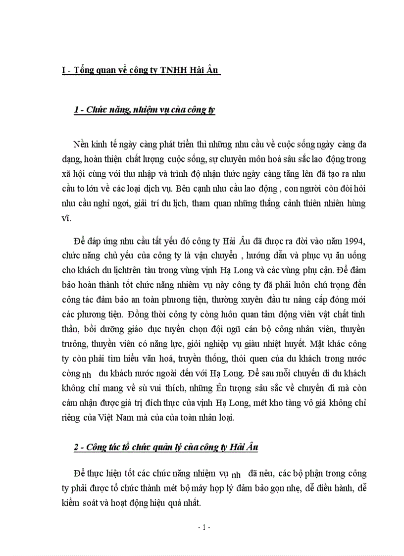 Tổ chức thực hiện công tác tài chính ở công ty Hải Âu