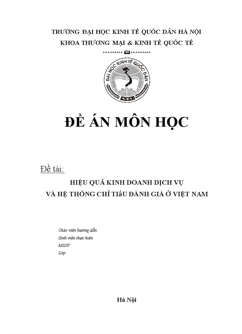 Hiệu quả kinh doanh dịch vụ và hệ thống chỉ tiêu đánh giá ở việt nam