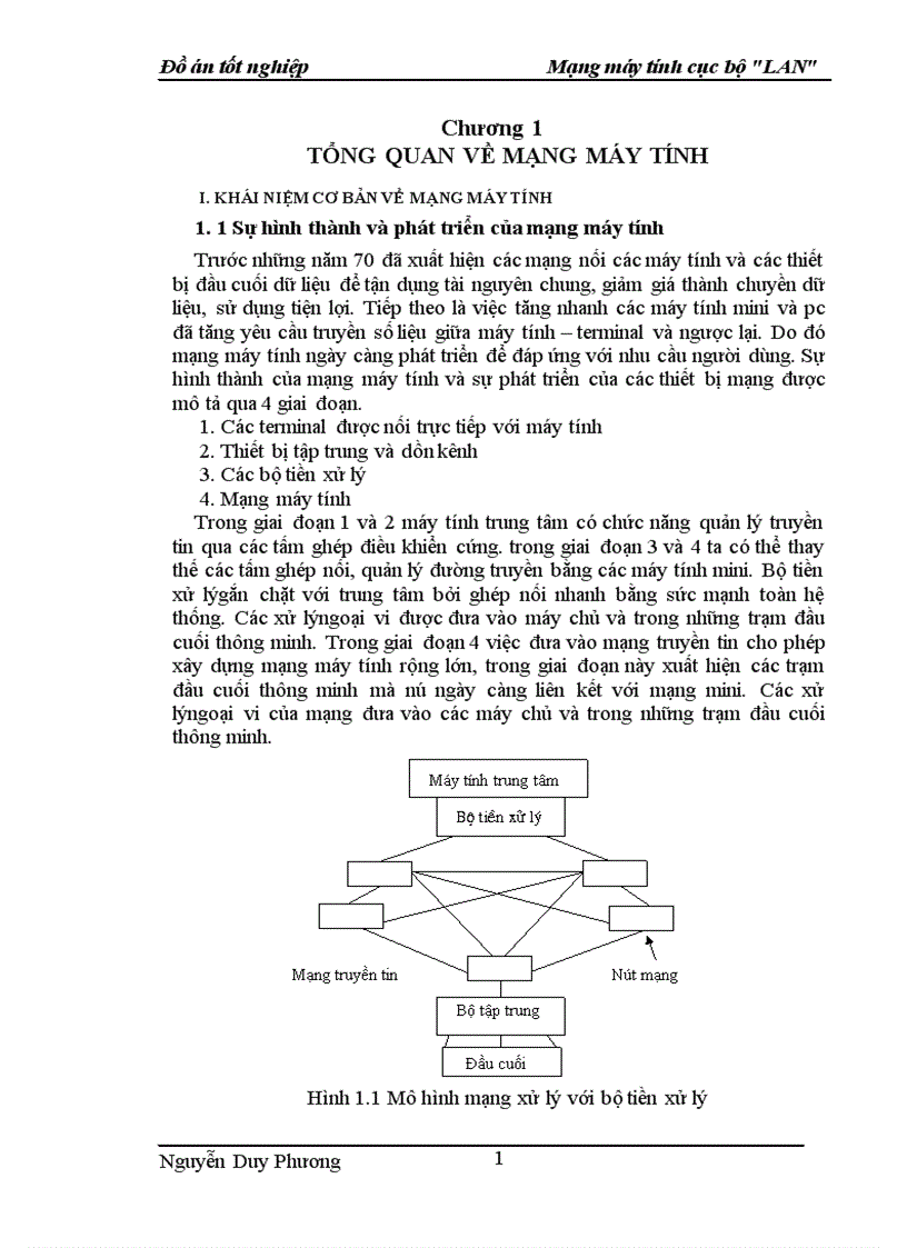 Mạng máy tính cục bộ LAN Đồ án tốt nghiệp Mạng máy tính cục bộ LAN 1
