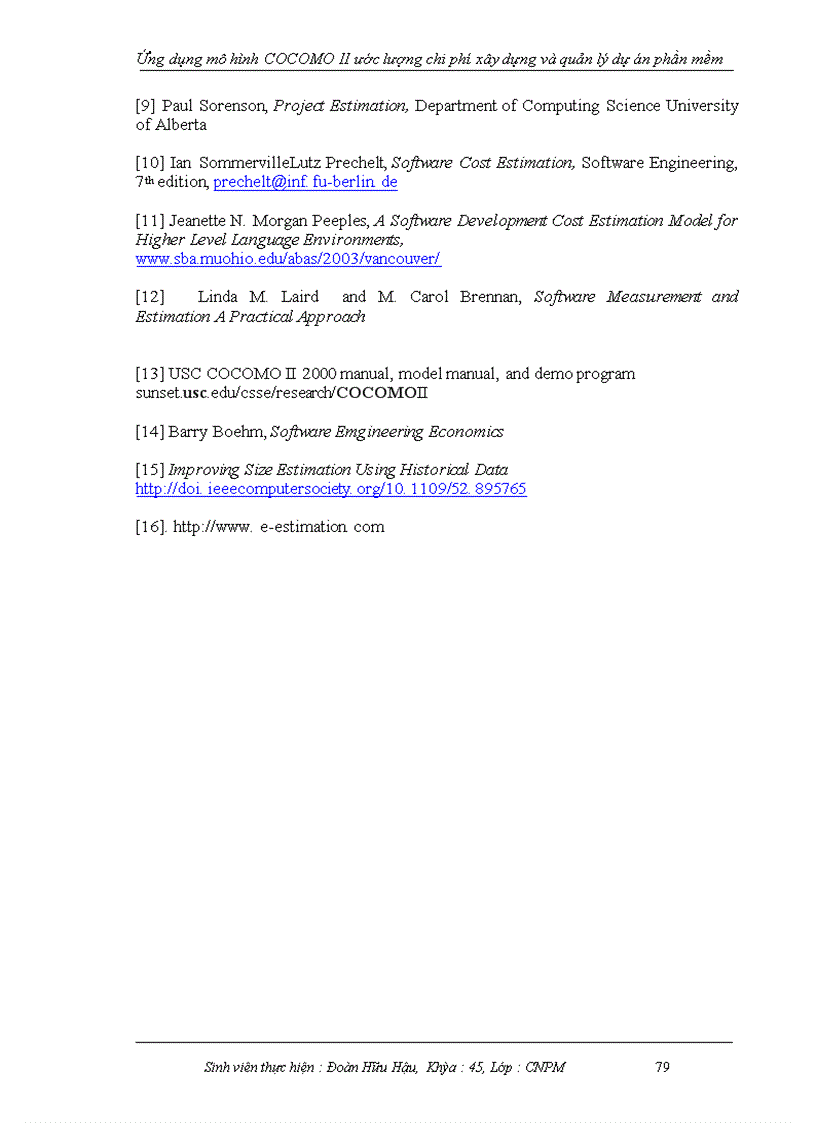 Nghiên cứu các mô hình ước lượng chi phí trong xây dựng và quản lý dự án phần mềm