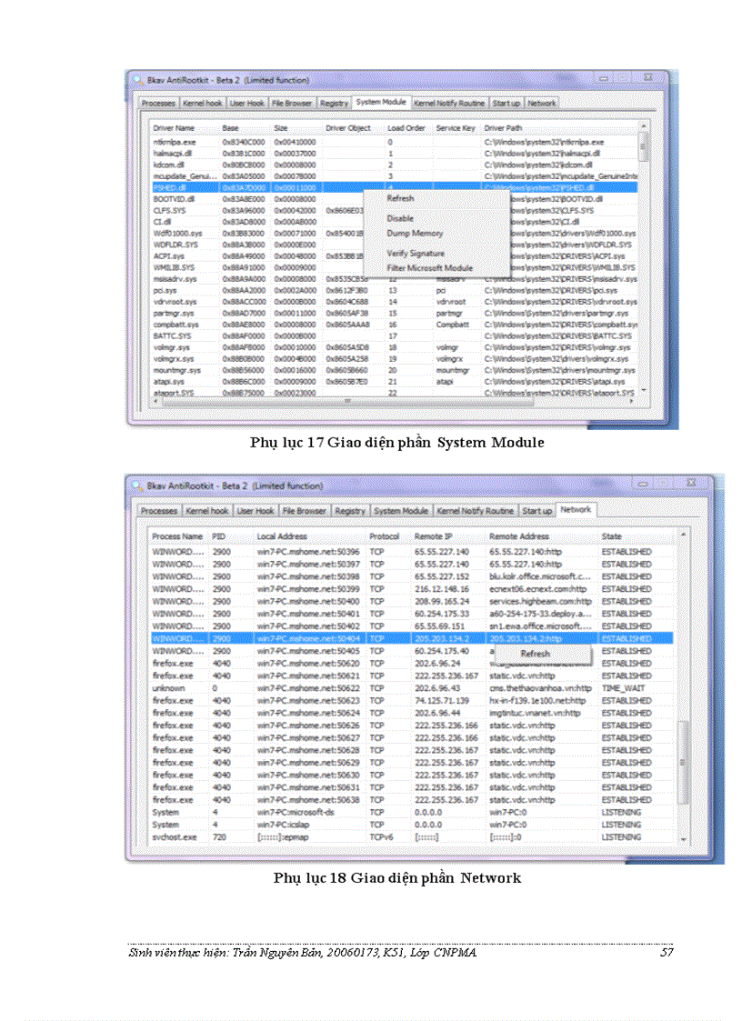 Nghiên cứu và xây dựng phần mềm Bkav Anti Rootkit trên các hệ điều hành Windows.