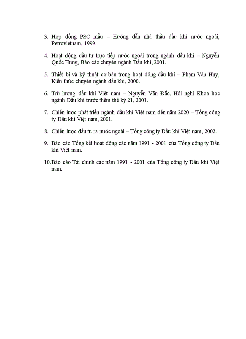 Một số giải pháp đẩy mạnh hoạt động Thăm dò khai thác dầu khí của Tổng công ty Dầu khí Việt nam giai đoạn từ năm 2002 đến 2020