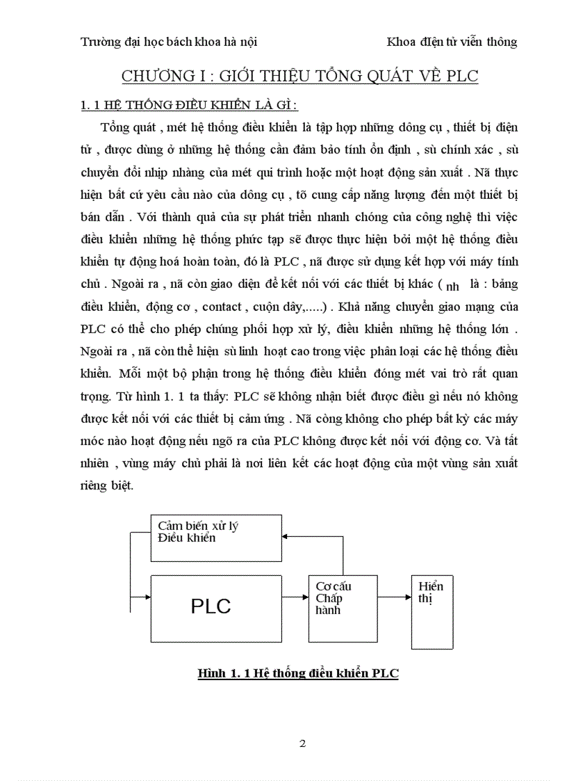 Giới thiệu tổng quát về plc