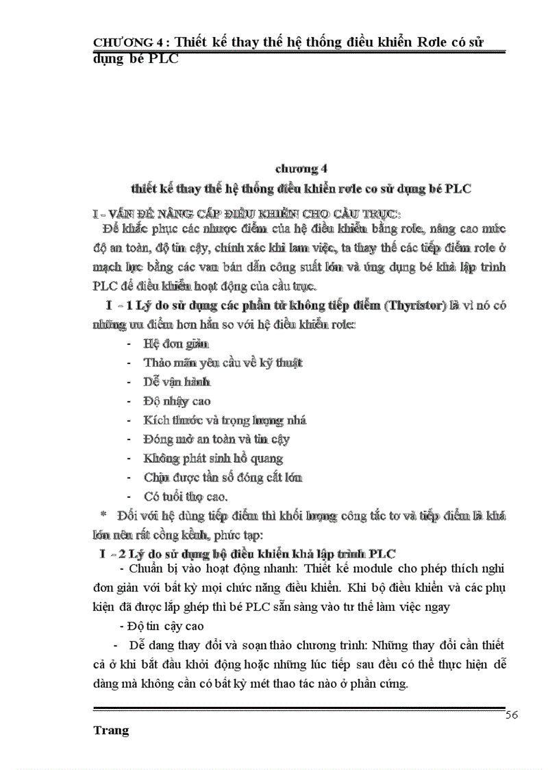 Thiết kế thay thế hệ thống điều khiển Rơle có sử dụng bộ PLC