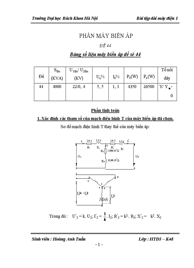 Bài tập dài máy điện 1 1