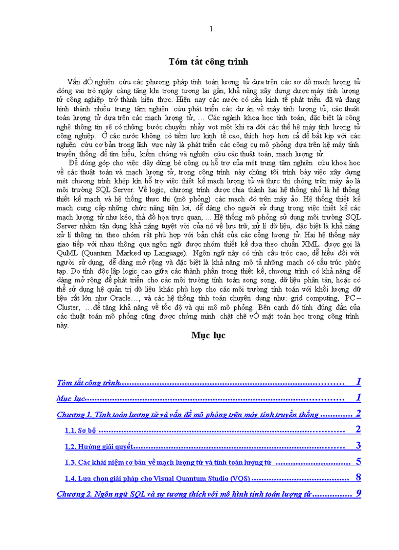 Ngôn ngữ SQL và sự tương thích với mô hình tính toán lượng tử