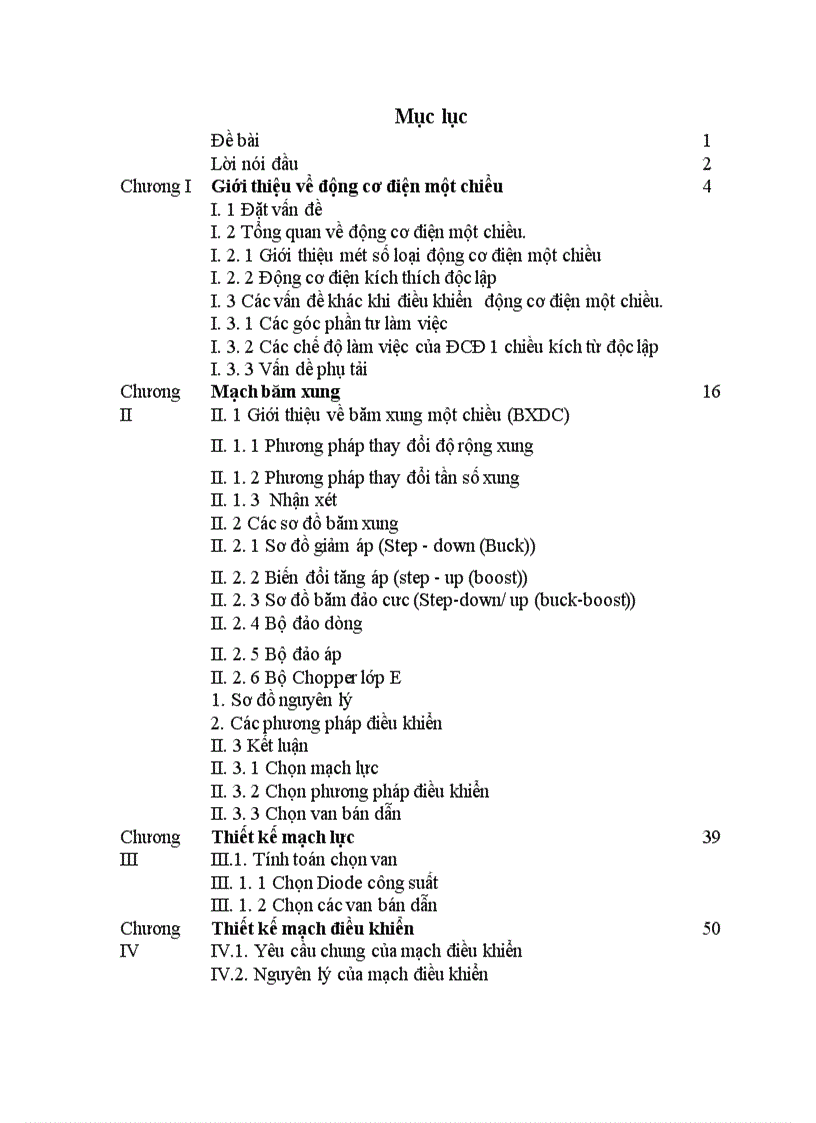 Thiết kế bộ băm xung một chiều có đảo chiều theo nguyên tắc đối xứng để điều chỉnh tốc độ động cơ một chiều 1