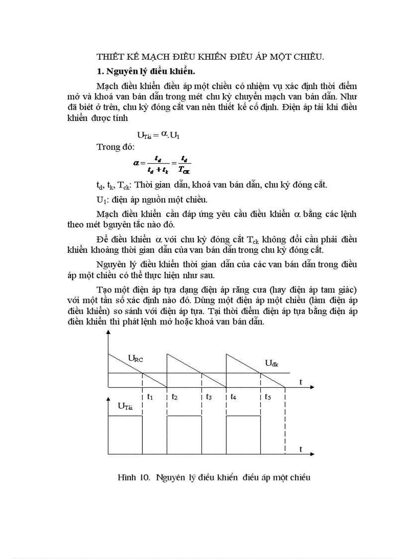 Thiết kế mạch điều khiển điều áp một chiều 1