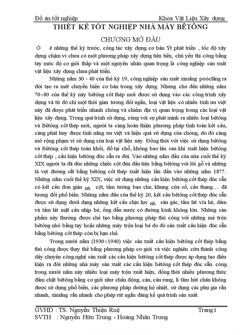 Thiết kế tốt nghiệp nhà máy bêtông 1