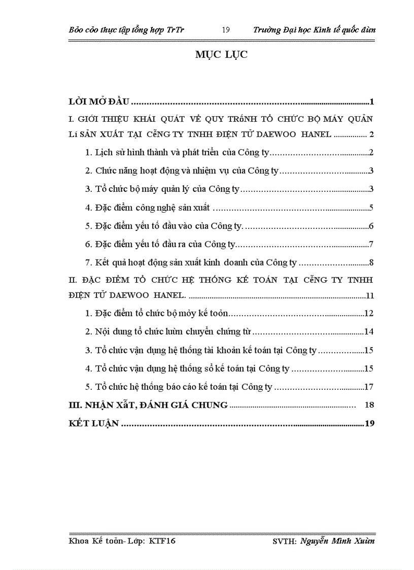 Báo cáo thực tập tổng hợp: tại công ty TNHH Điện tử Daewoo Hanel