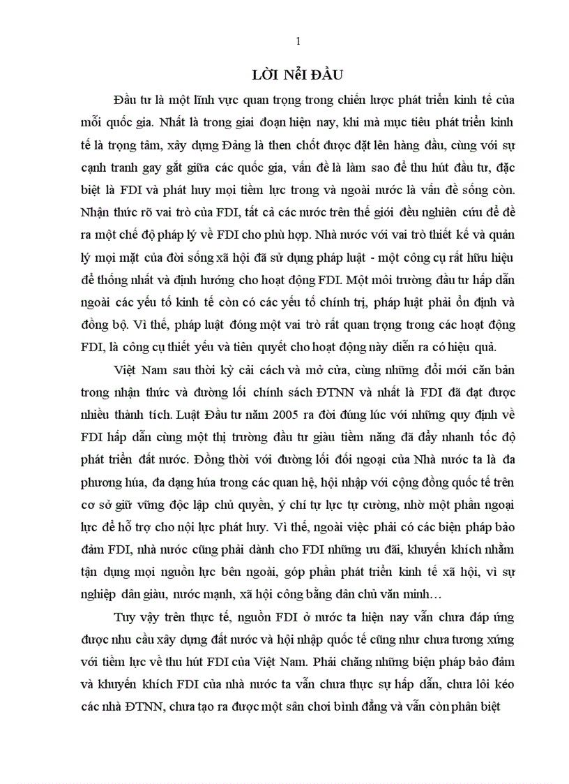 Một số vấn đề lý luận và thực tiễn về các biện pháp bảo đảm và khuyến khích đầu tư trực tiếp nước ngoài tại Việt Nam 1