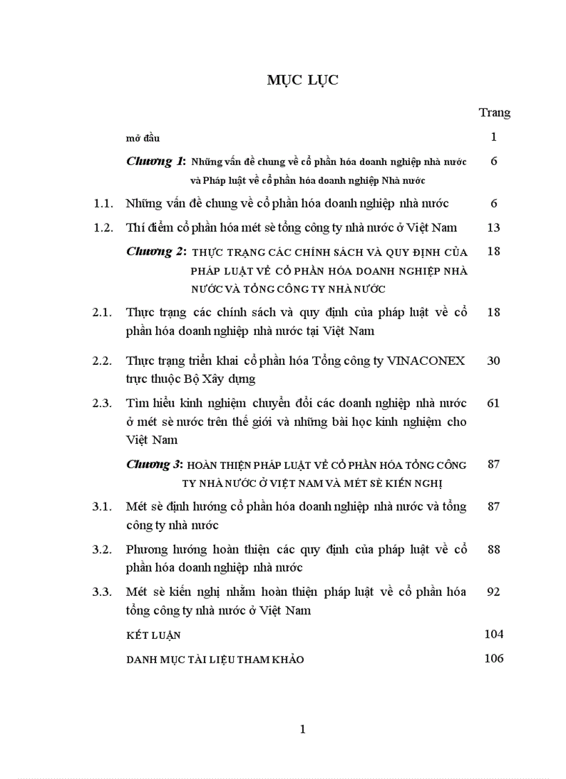 Hoàn thiện khung pháp luật về cổ phần hóa tổng công ty nhà nước ở Việt Nam 1