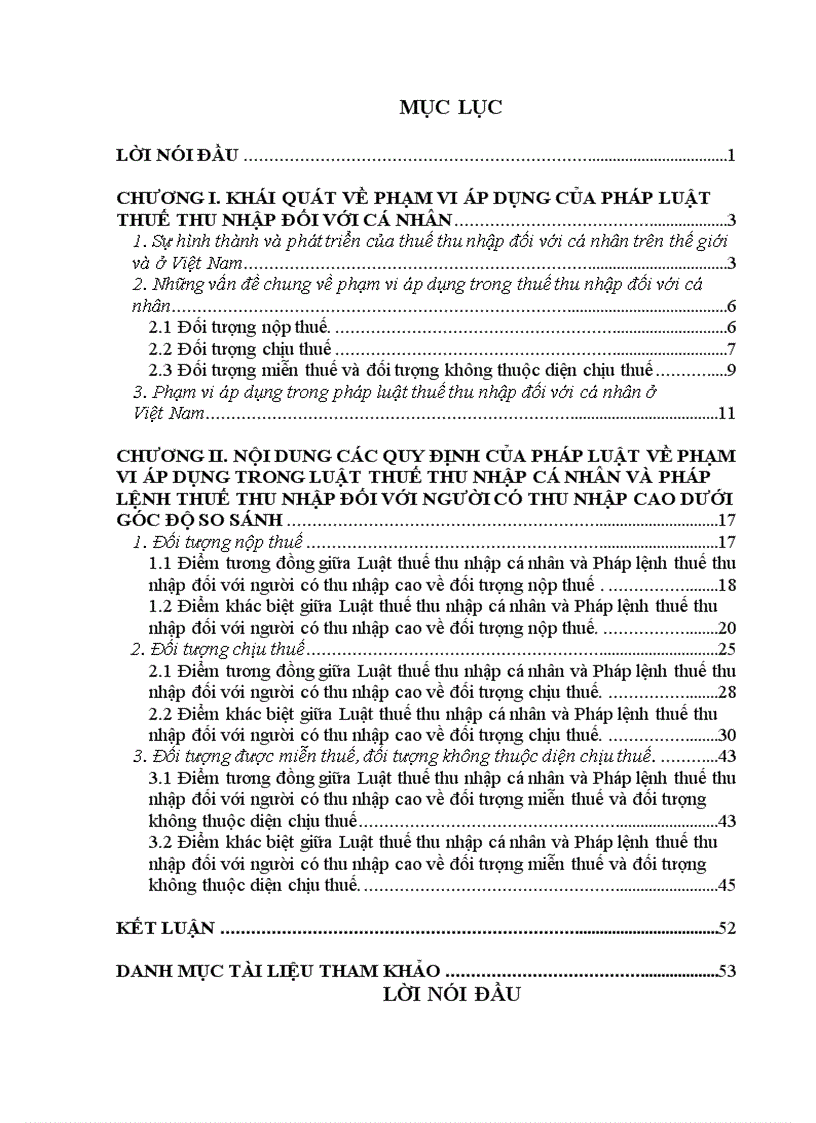 Phạm vi áp dụng thuế thu nhập cá nhân và thuế thu nhập đối với người có thu nhập cao so sánh dưới góc độ pháp lý 1