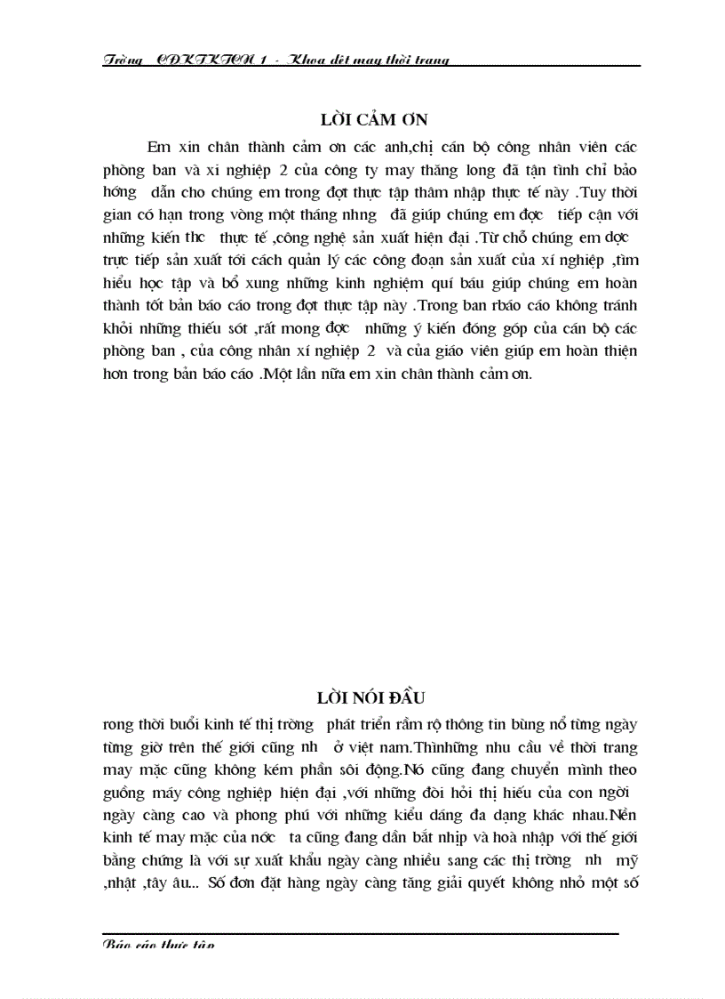 Chuẩn bị sản xuất ,phân xưởng may và hoàn thành sản phẩm-công ty may thăng long