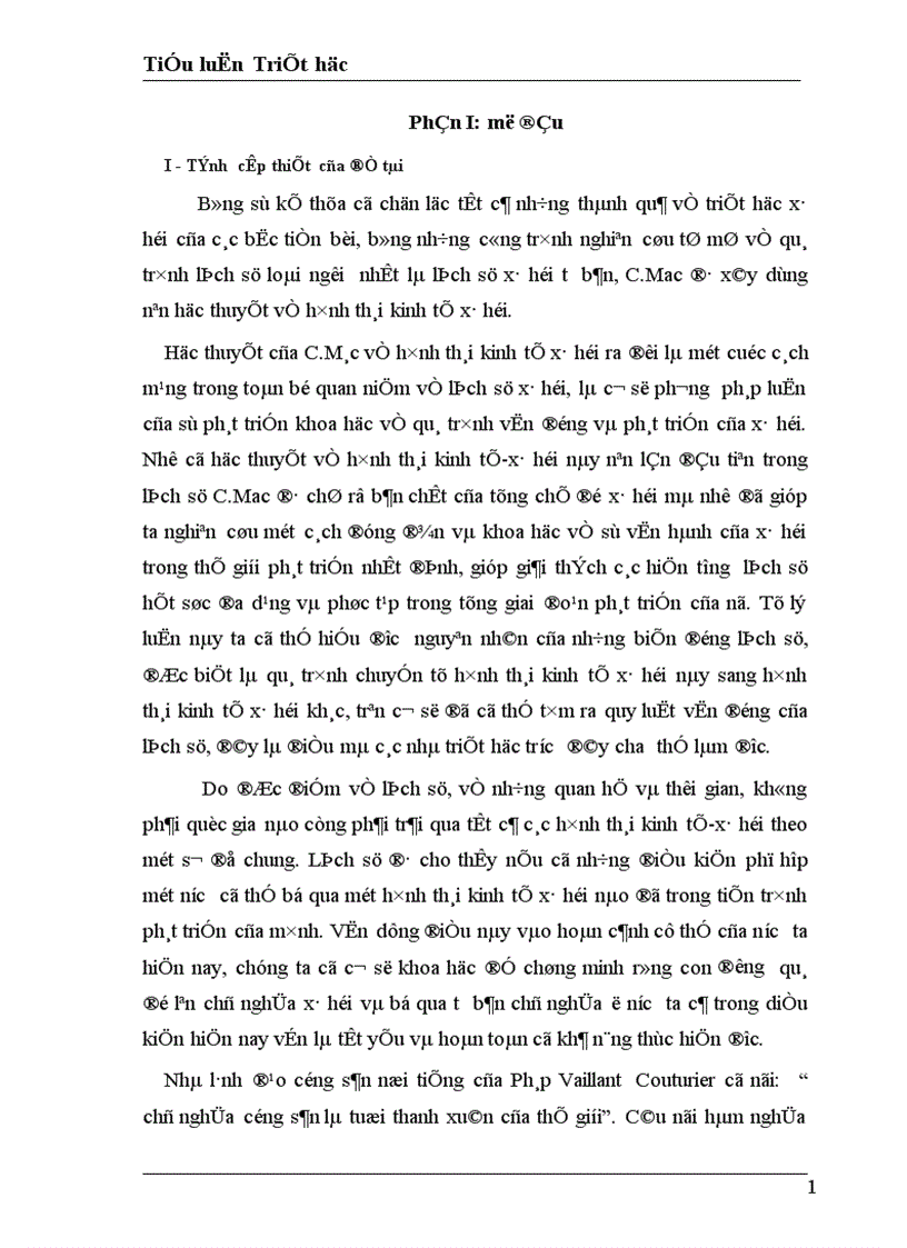 Học thuyết hình thái kinh tế xã hội và vấn đề qúa độ lên chủ nghĩa xã hội ở Việt Nam