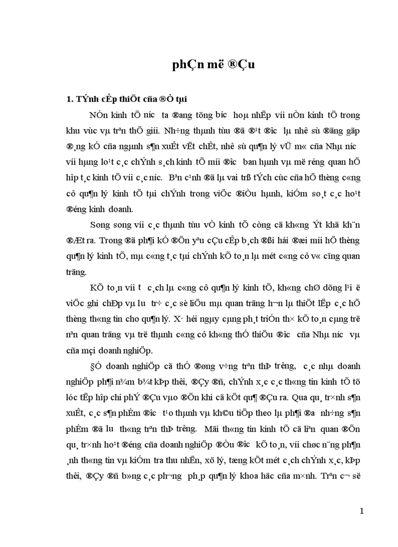 Kế toán tiêu thụ và xác định kết quả kinh doanh tại Công ty Vật tư Nông Lâm nghiệp Thuỷ lợi Thái Nguyên 1