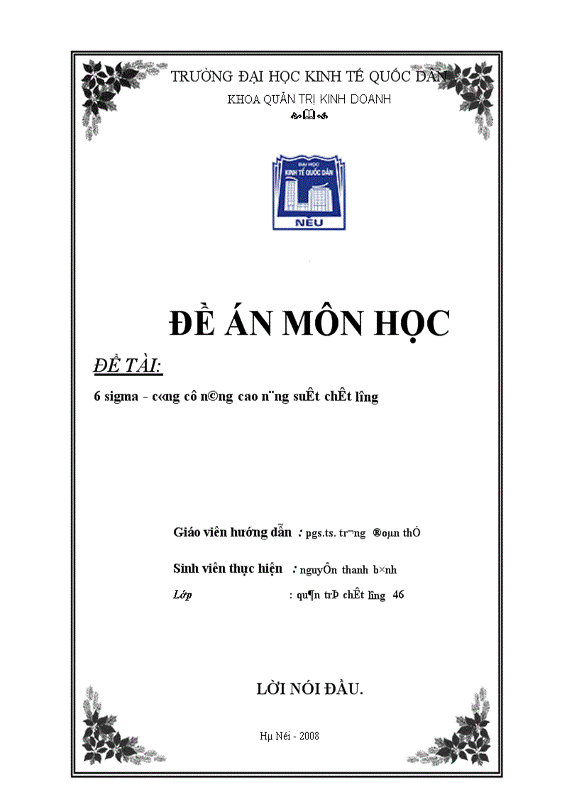 6 sigma công cụ nâng cao năng suất chất lượng